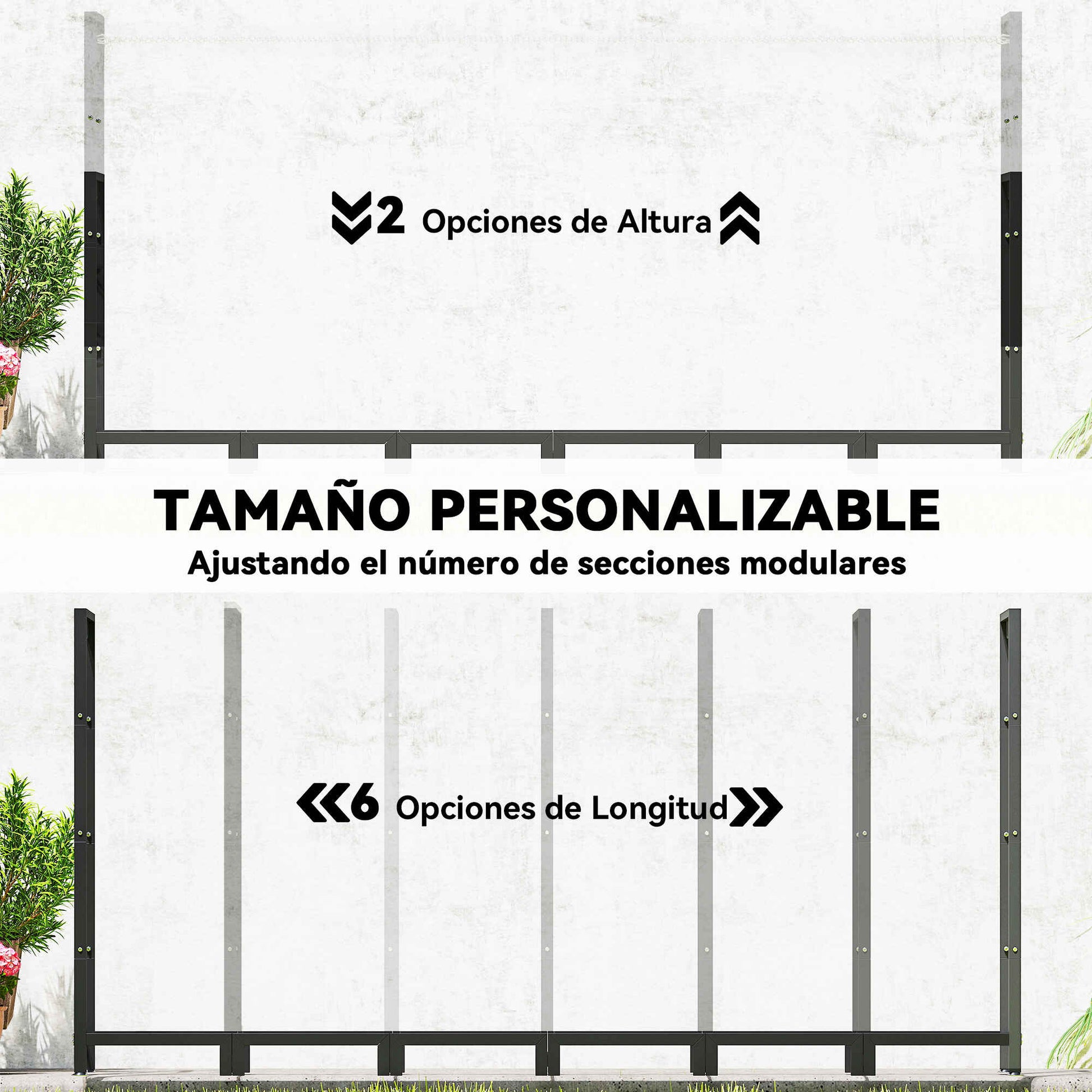 Estante de Leña Metálico, 235x31x116 cm, Leñero Exterior con Cubierta Impermeable 600D , Marco de Acero y Cadenas de Acero, Soporte para Leña de Chimenea, Almacenaje para Madera, Negro