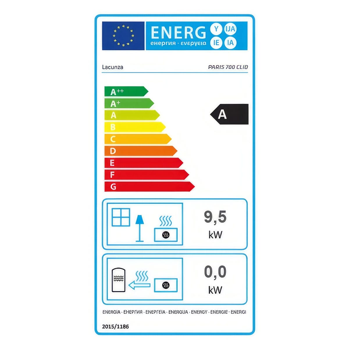 Estufa de Leña en Acero Paris 700 CLID (Lacunza)