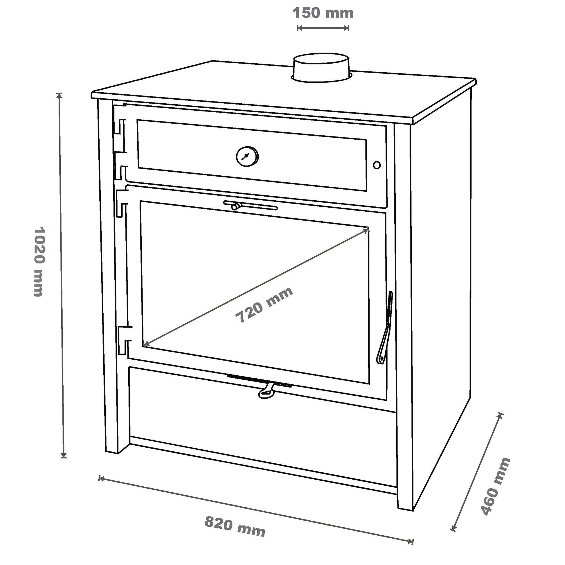 Estufa de Leña Zeux Horno (Panadero)