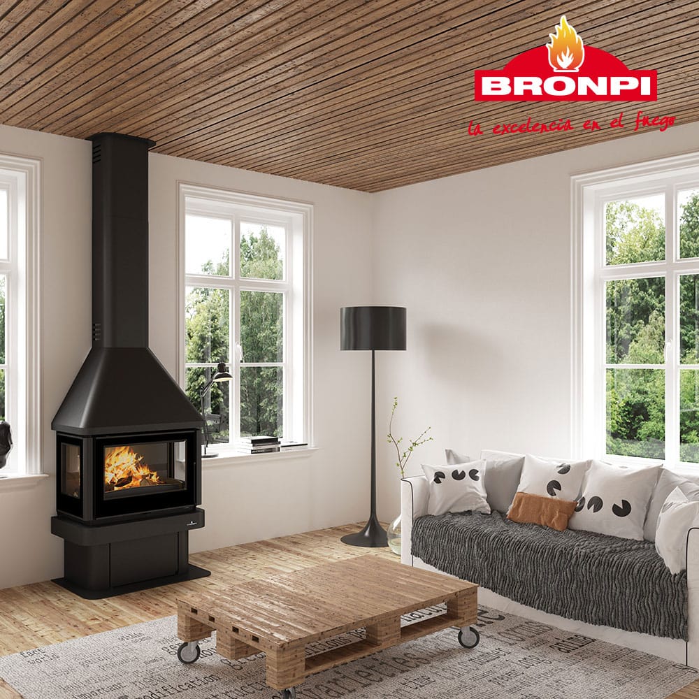Estufa de Leña Chimenea Lisboa-3C (Bronpi)